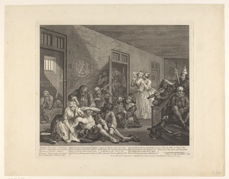 Tom Rakewell in Bethlem Royal Hospital Wall Art by John Hoadly - High-Resolution Digital Print