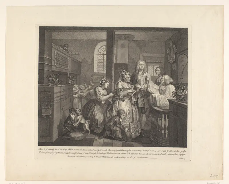 Tom Rakewell trouwt een oude rijke vrouw Wall Art by John Hoadly - High-Resolution Digital Print