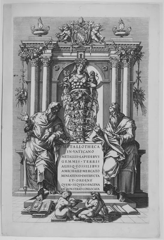Tomb and Medals of Pope Sixtus V Wall Art by Matthaeus Greuter - High-Resolution Digital Print