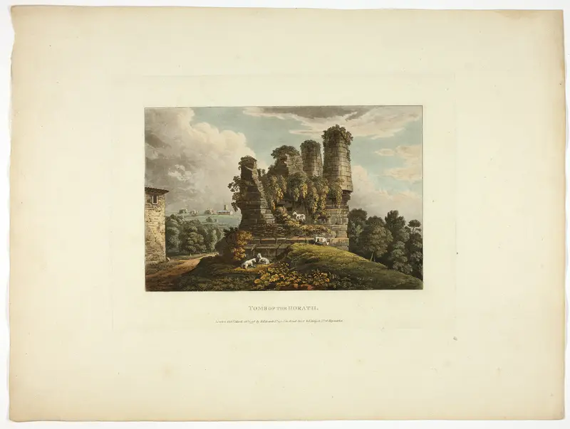 Tomb of Horath, plate six from the Ruins of Rome Wall Art by M. Dubourg - High-Resolution Digital Print