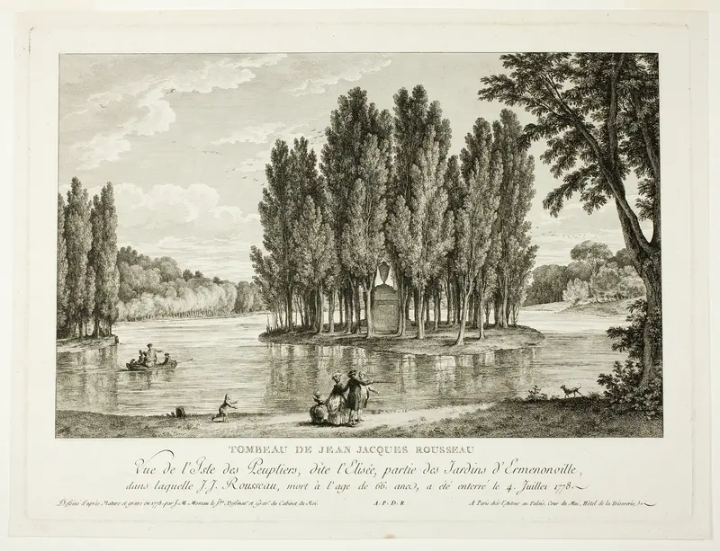 Tomb of Jean Jacques Rousseau Wall Art by Jean Michel Moreau - High-Resolution Digital Print