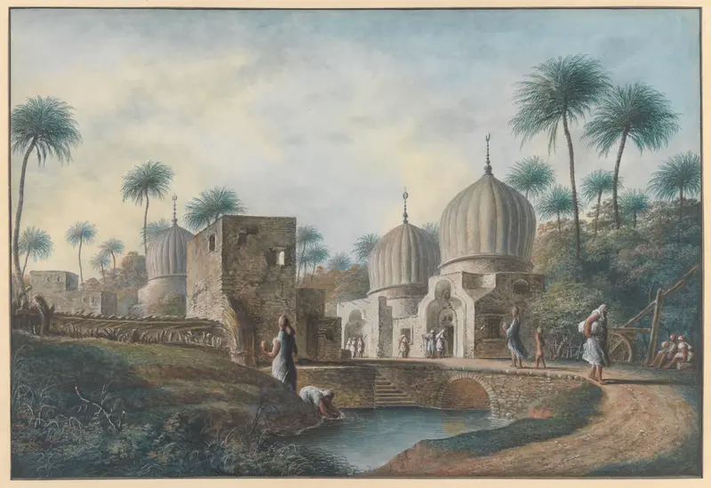 Tombs of Great Arab Saints to be seen in the Neighborhood of Rosetta, Egypt Wall Art by Luigi Mayer - High-Resolution Digital Print