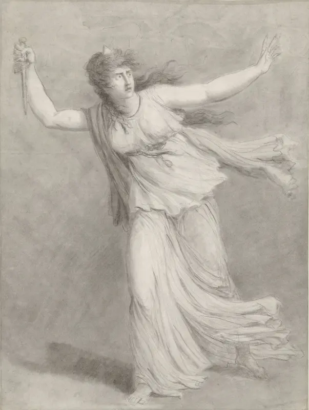 Toneelspeelster Sarah Siddons in de rol van Euphrasia