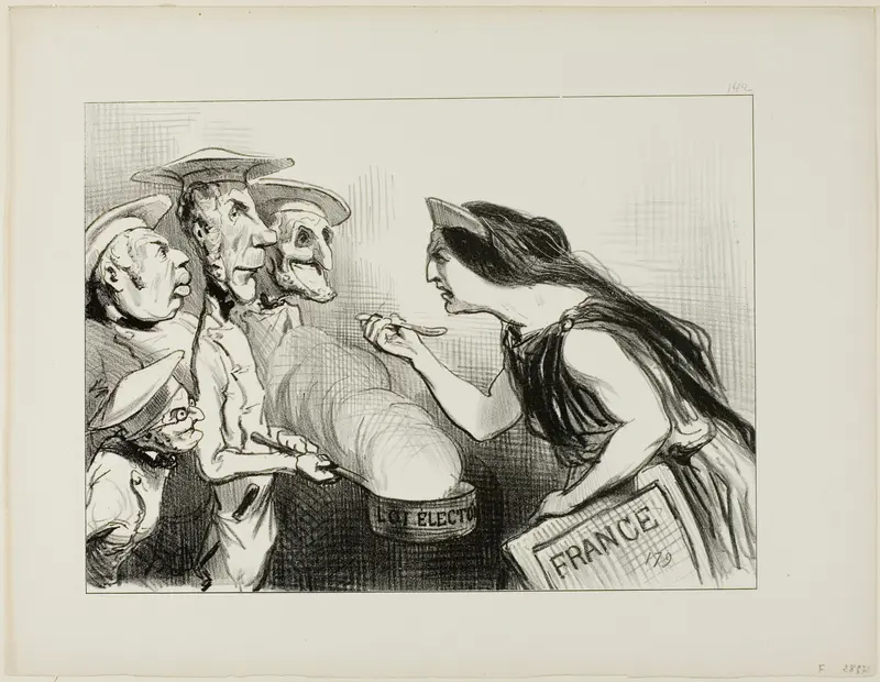 Too Many Cooks Spoil The Broth. “- This really tastes like bad cooking,” plate 142 from Actualités