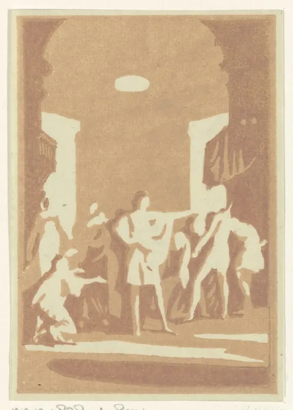 Toonblokken van Antipater Wall Art by Abraham Delfos - High-Resolution Digital Print