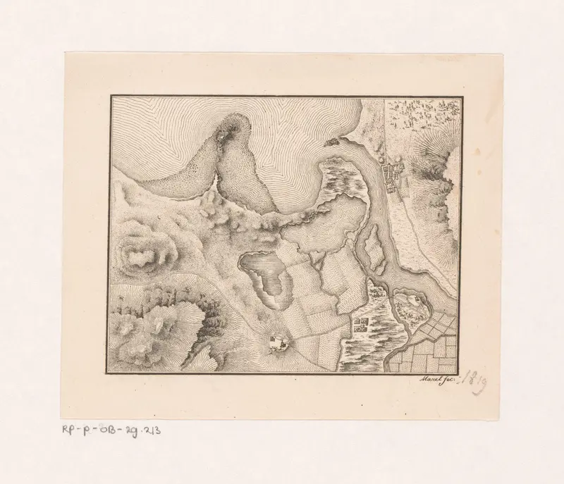 Topografische kaart Wall Art by Unknown - High-Resolution Digital Print