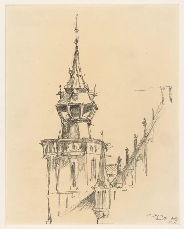 Toren aan het stadhuis van Kampen Wall Art by Fik Abbing - High-Resolution Digital Print