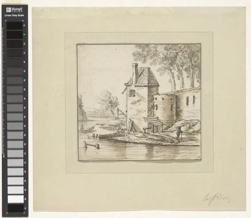 Toren bij een vestingwal Wall Art by Herman Saftleven - High-Resolution Digital Print