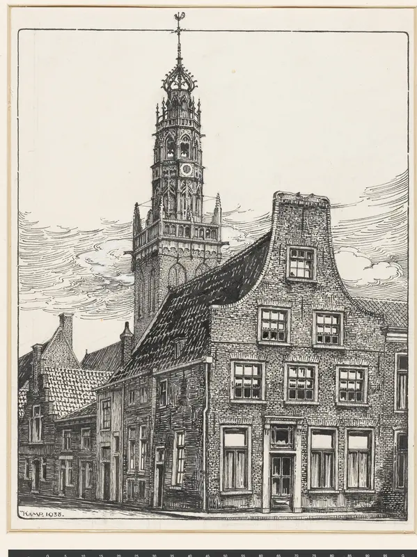 Toren van de Bakenesserkerk in Haarlem Wall Art by Unknown - High-Resolution Digital Print