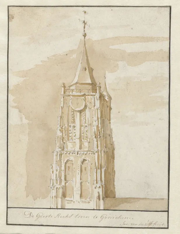 Toren van de Grote Kerk te Gorinchem Wall Art by Jacob van der Ulft - High-Resolution Digital Print