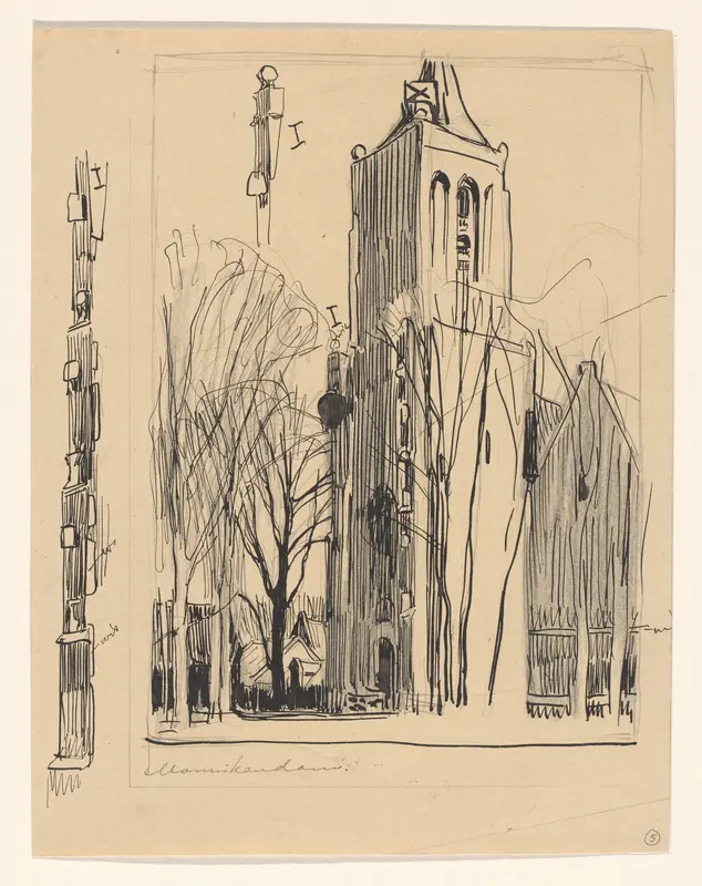 Toren van de Grote of Sint-Nicolaaskerk te Monnickendam Wall Art by Wijnand Otto Jan Nieuwenkamp - High-Resolution Digital Print