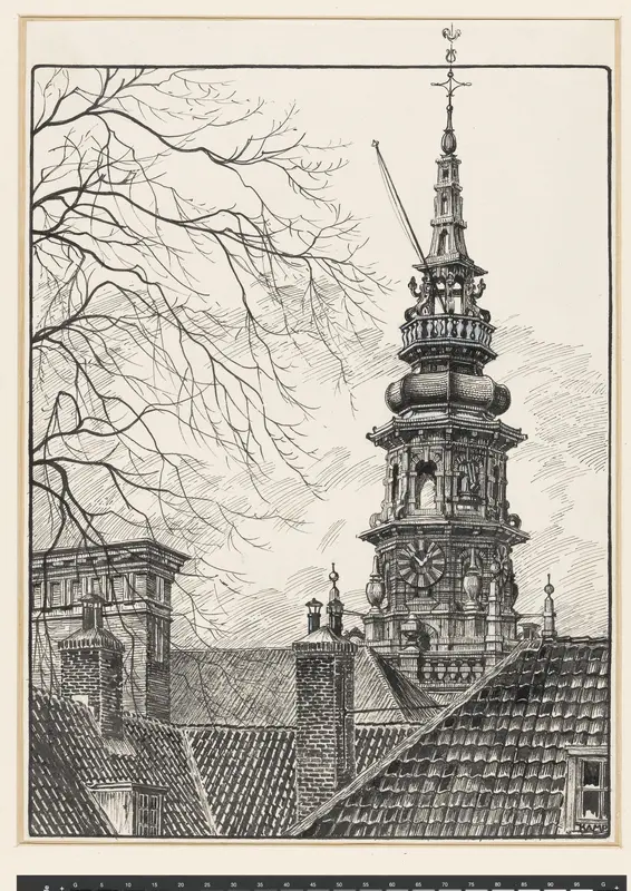 Toren van de Nieuwe Kerk in Haarlem Wall Art by Unknown - High-Resolution Digital Print