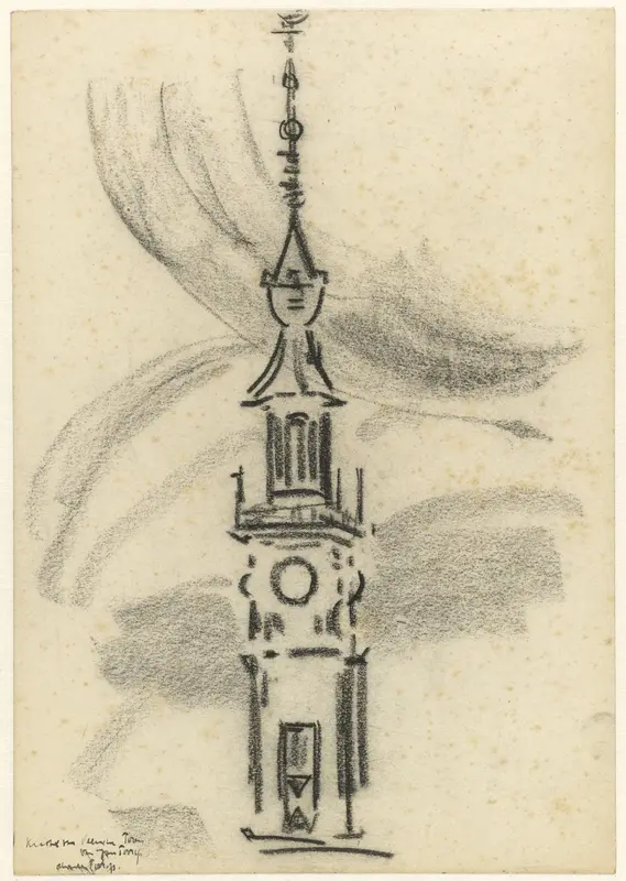 Toren van het stadhuis te Veere Wall Art by Jan Toorop - High-Resolution Digital Print
