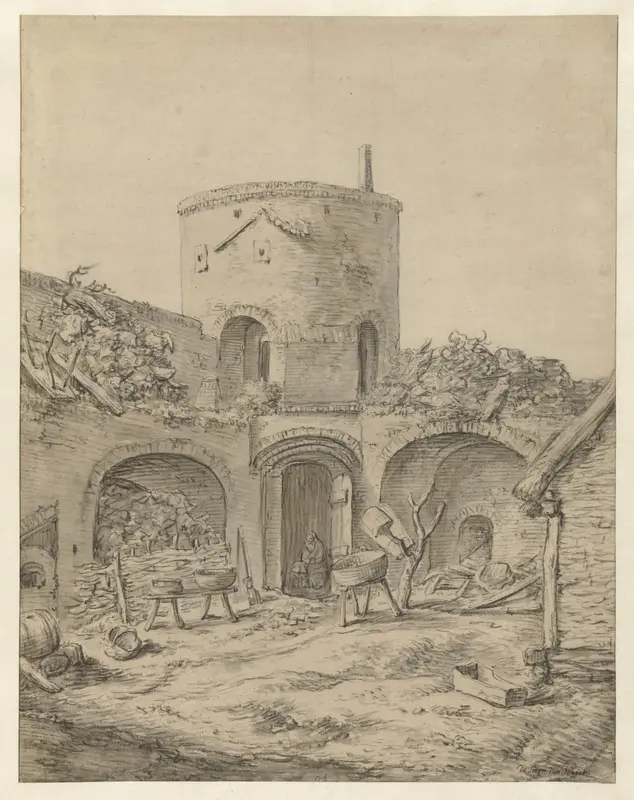 Toren van Huiet in de omgeving van Rees Wall Art by Herman Saftleven - High-Resolution Digital Print