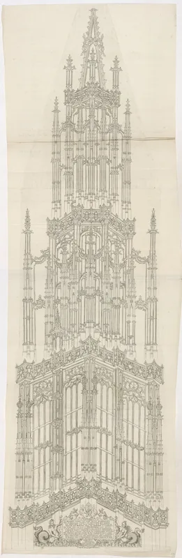 Torenspits van de Sint Lievensmonsterkerk te Zierikzee Wall Art by Unknown artist - High-Resolution Digital Print