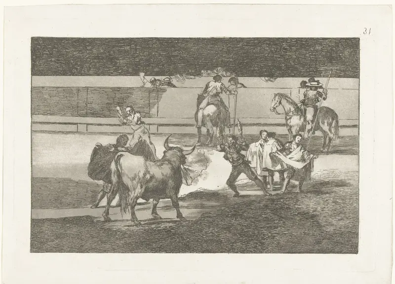 Torero met brandende banderillas Wall Art by Francisco de Goya - High-Resolution Digital Print