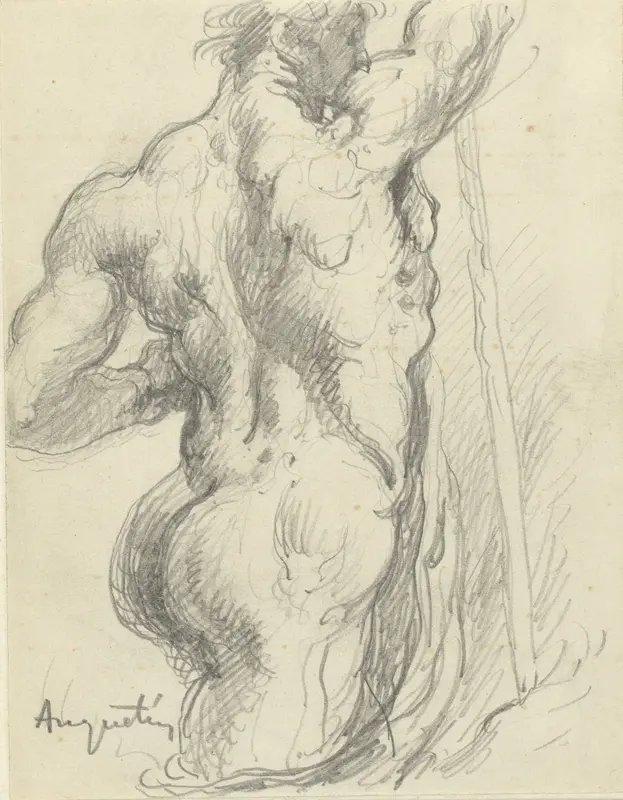 Torso van atleet (Hercules?) Wall Art by Louis Anquetin - High-Resolution Digital Print