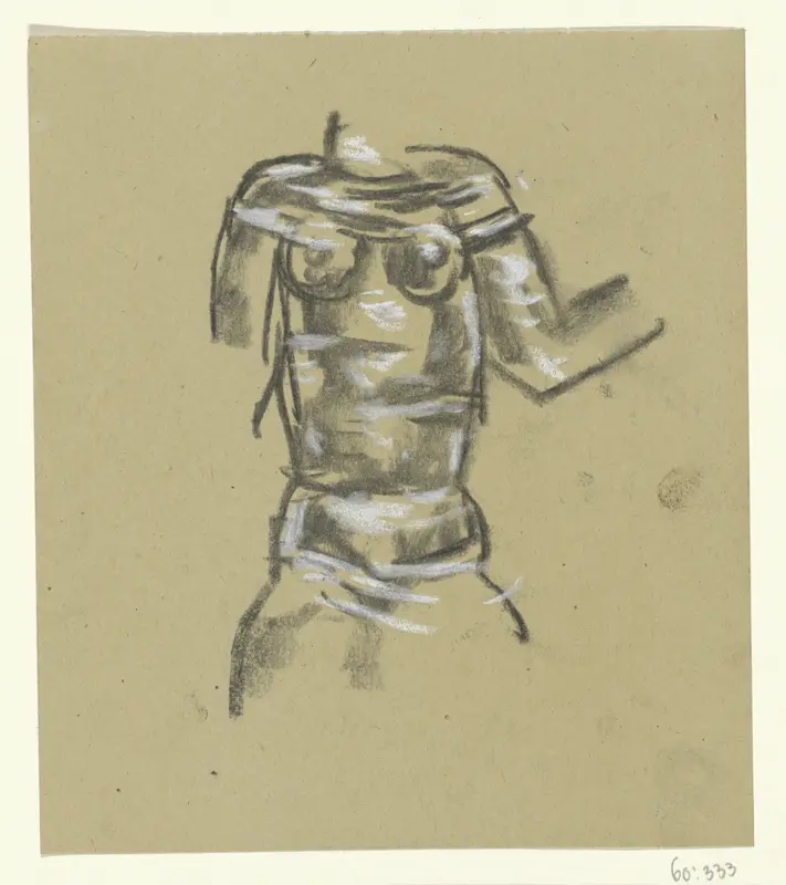 Torso van een vrouw Wall Art by Leo Gestel - High-Resolution Digital Print