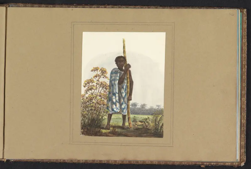 Tot slaaf gemaakte jongen met een grote stengel suikerriet Wall Art by Jacob Marius Adriaan Martini van Geffen - High-Resolution Digital Print