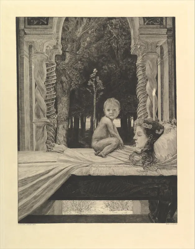 Tote Mutter, from the series Vom Tode Zweiter Teil Wall Art by Max Klinger - High-Resolution Digital Print