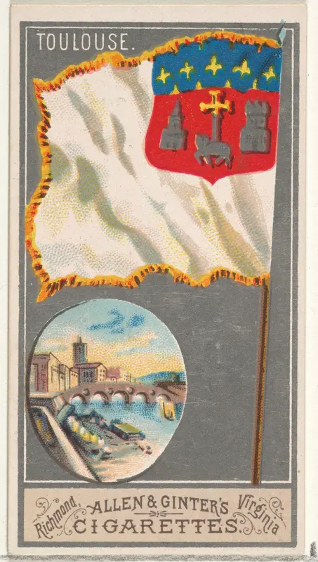 Toulouse, from the City Flags series (N6) for Allen & Ginter Cigarettes Brands Wall Art by Allen & Ginter - High-Resolution Digital Print