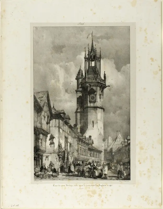 Tour du Gros Horloge Wall Art by Richard Parkes Bonington - High-Resolution Digital Print