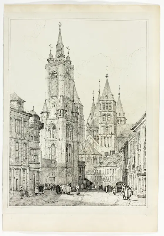 Tournay, from Facsimiles of Sketches made in Flanders and Germany