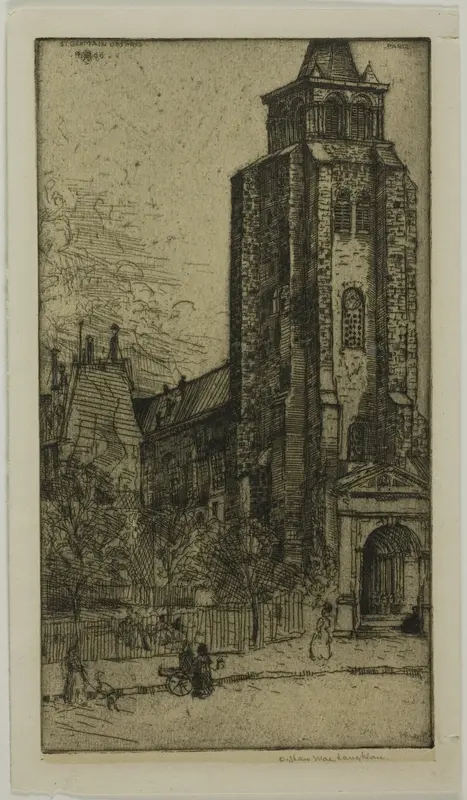 Tower of St. Germain-des-Prés Wall Art by Donald Shaw MacLaughlan - High-Resolution Digital Print