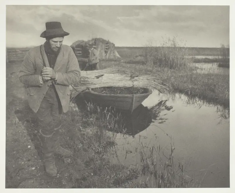 Towing the Reed Wall Art by Peter Henry Emerson - High-Resolution Digital Print