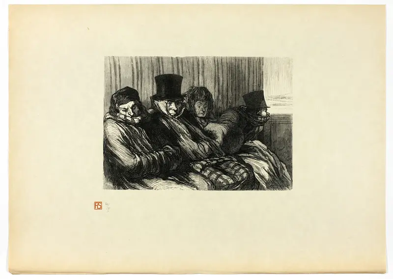 Train de plaisir, dix degrés d'ennui et de mauvaise humeur, from Tirage Unique de Trente-Six Bois Wall Art by Charles Maurand - High-Resolution Digital Print