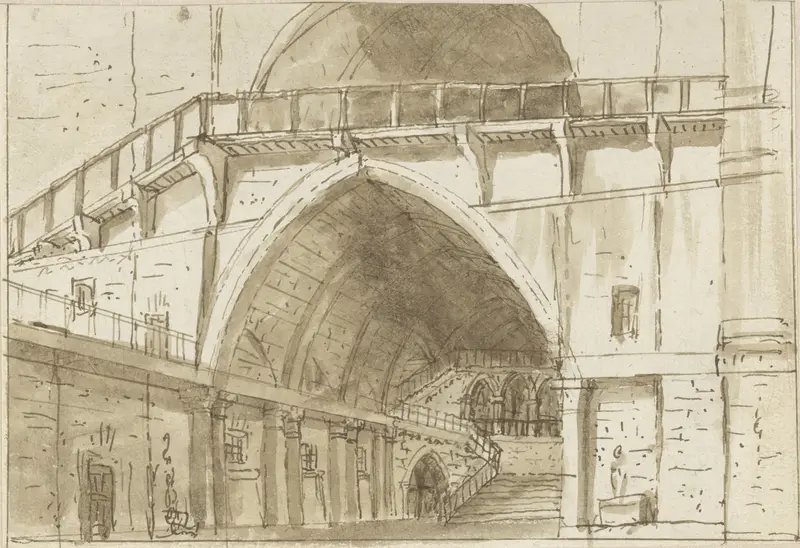 Trappenhuis in een gotisch kasteel Wall Art by Unknown - High-Resolution Digital Print