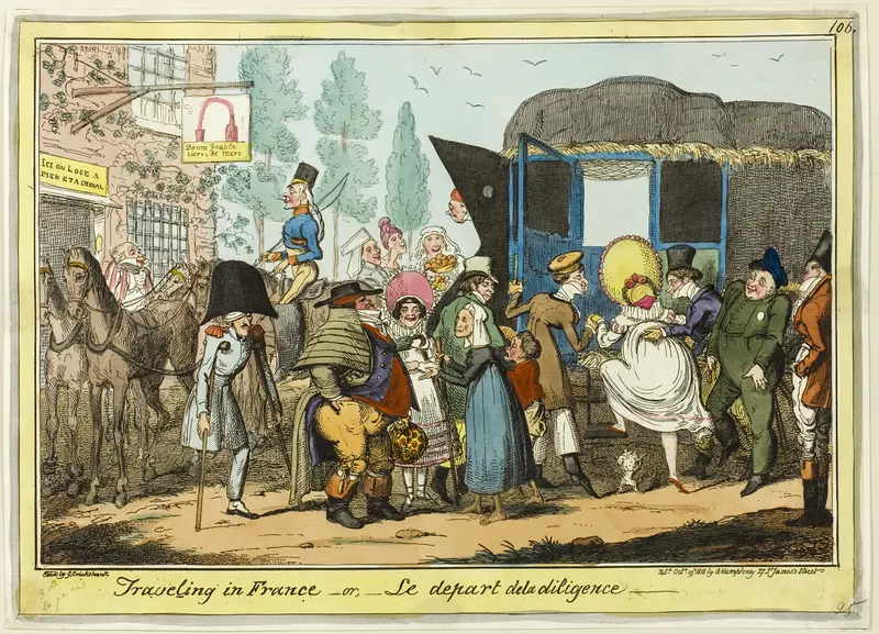 Traveling in France Wall Art by George Cruikshank - High-Resolution Digital Print