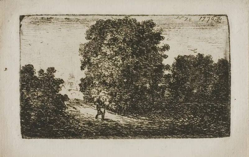 Trees Bordering a Road Wall Art by John Clerk of Eldin - High-Resolution Digital Print