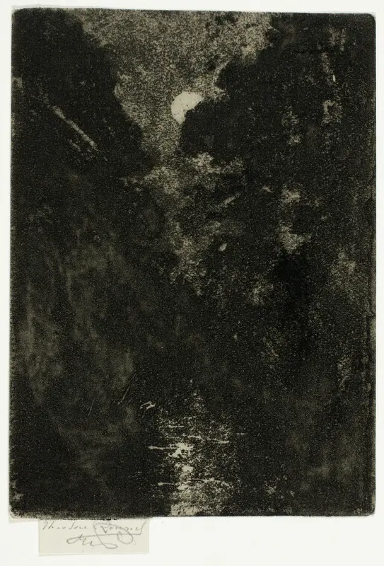 Trees in Moonlight Wall Art by Theodore Roussel - High-Resolution Digital Print