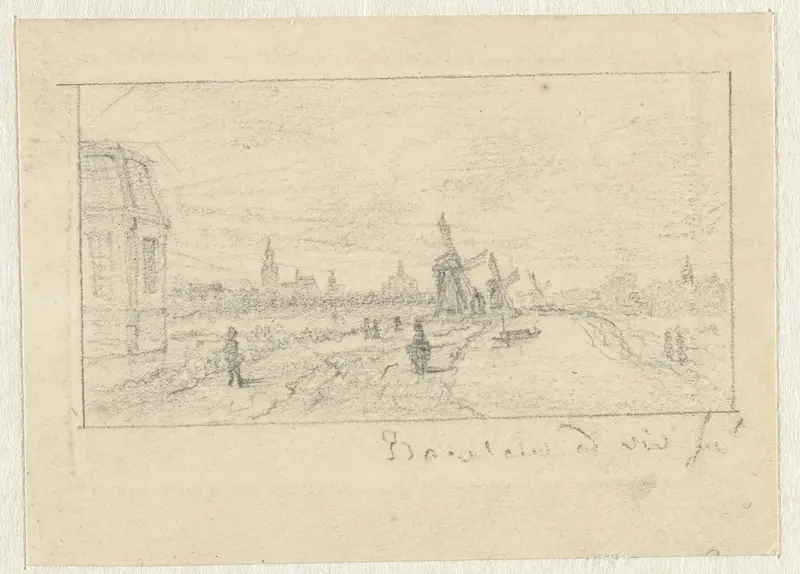 Trekvaart en koepel van Caan aan de vaart van Den Haag naar Delft Wall Art by Ernst Willem Jan Bagelaar - High-Resolution Digital Print