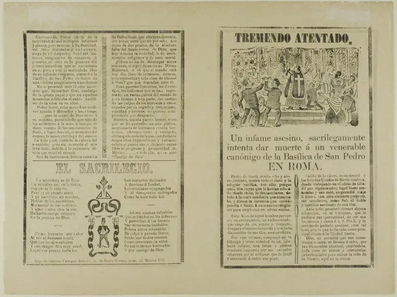 Tremendo atentado (Tremendous Attempt) Wall Art by José Guadalupe Posada - High-Resolution Digital Print