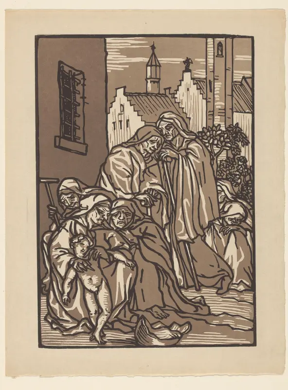Treurende oude vrouwen Wall Art by Émile Bernard - High-Resolution Digital Print