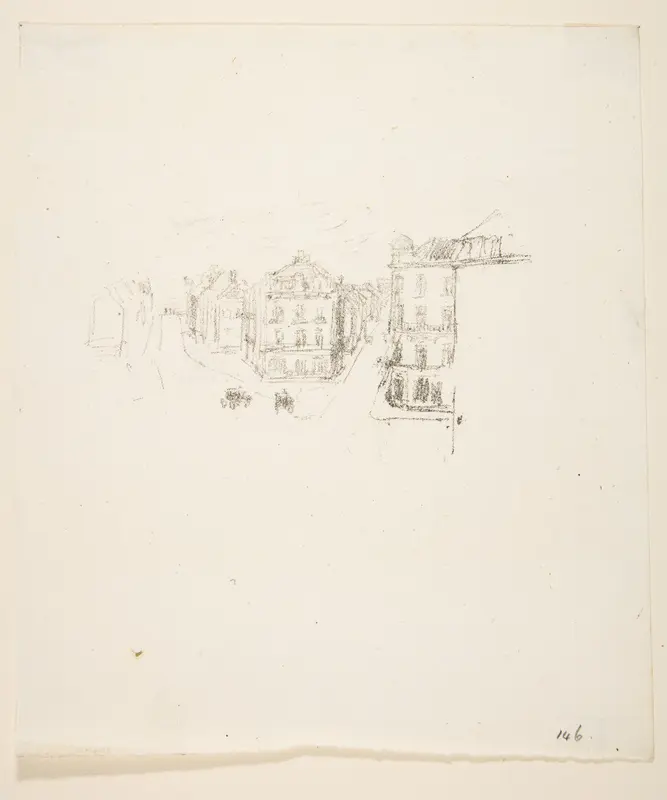 Trial Sketch: Grande Rue Dieppe Wall Art by James McNeill Whistler - High-Resolution Digital Print