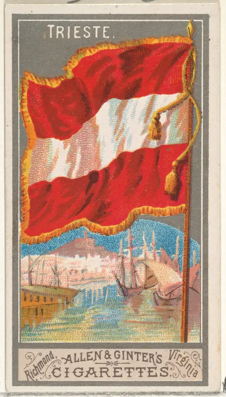 Trieste, from the City Flags series (N6) for Allen & Ginter Cigarettes Brands Wall Art by Allen & Ginter - High-Resolution Digital Print