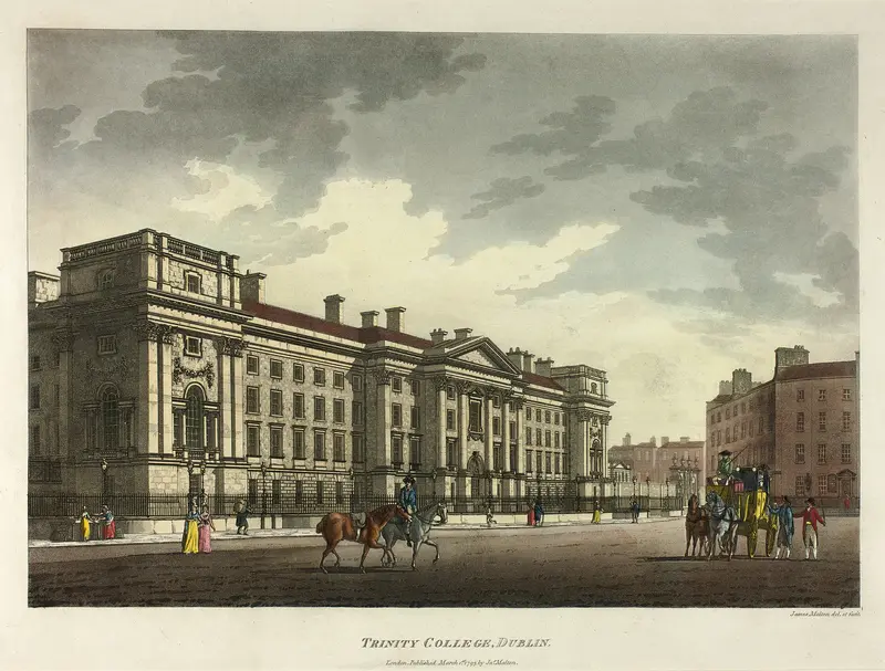 Trinity College, Dublin Wall Art by James Malton - High-Resolution Digital Print