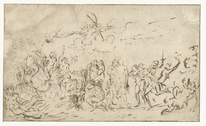 Triomf van een godin, in aanwezigheid van andere goden Wall Art by Unknown - High-Resolution Digital Print