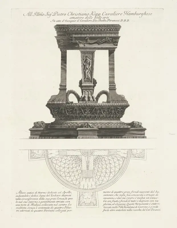 Tripod gewijd aan Apollo Wall Art by Giovanni Battista Piranesi - High-Resolution Digital Print