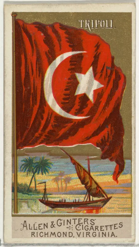 Tripoli, from Flags of All Nations, Series 2 (N10) for Allen & Ginter Cigarettes Brands Wall Art by Allen & Ginter - High-Resolution Digital Print