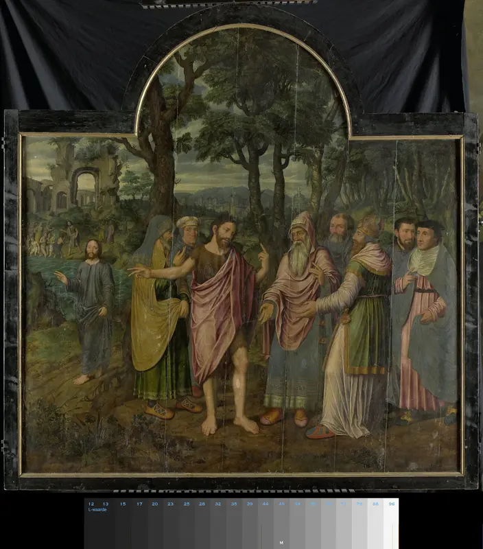 Triptych with Scenes from the Life of St John the Baptist Wall Art by Jan van Coninxloo (II) - High-Resolution Digital Print
