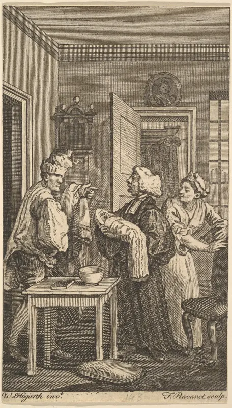 "Tristram Shandy," Volume 4, page 112 Wall Art by Simon Francis Ravenet, the elder - High-Resolution Digital Print