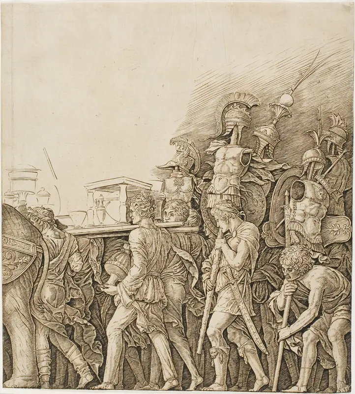 Triumph of Caesar: Soldiers Carrying Trophies Wall Art by Andrea Mantegna - High-Resolution Digital Print