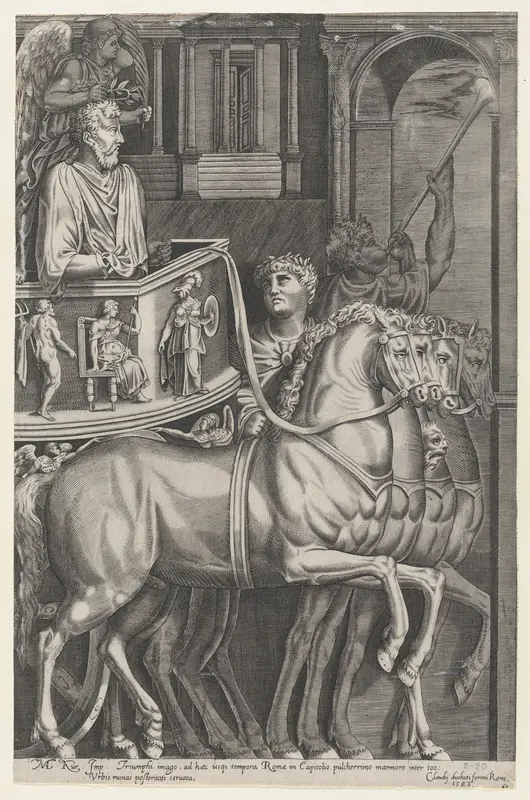 Triumph of Marcus Aurelius, from "Speculum Romanae Magnificentiae" Wall Art by Anonymous - High-Resolution Digital Print