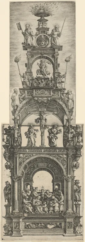 Triumphal Altar with Stages in the Life of Christ Wall Art by Daniel Hopfer - High-Resolution Digital Print