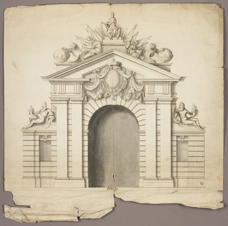 Triumphal Arch with Order of the Golden Fleece at Center Wall Art by Unknown - High-Resolution Digital Print