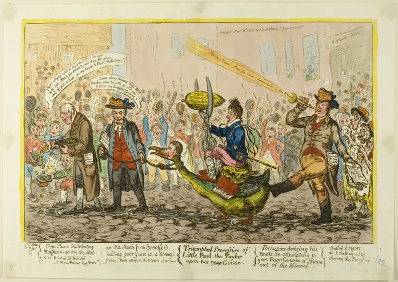 Triumphal Procession of Little-Paul-The Taylor Upon his New Goose
